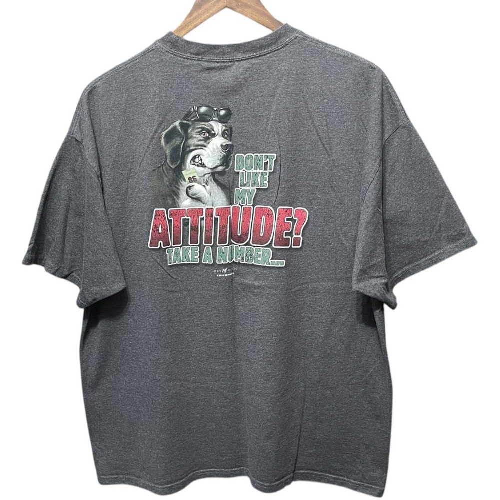 Dogs “Don’t Like My Attitude? Take A Number” Graphic 2008 Vintage 2000s T-Shirt
